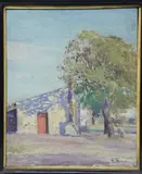 La Sombra Del Arbol by Rata de dos patas, óleo sobre cartón, offered Dec 2024