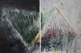 Pérez Celis, Composicion, óleo sobre papel