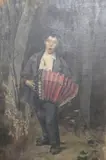 Albert Kappis, Joven Con Bandoneon, óleo sobre tela