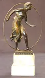 Georges Morin, The Hoop Dancer, escultura de bronce patinado