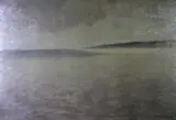 Juan Otero, Playa Solitaria, óleo sobre cartón