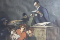 En El Juicio by Honoré Daumier, grabado en colores numerado 2-20 abajo a la izquierda, y, offered Oct 2024