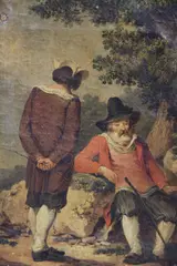 Personajes by Ferdinand Kobell, óleos sobre tela, offered Oct 2024