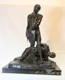 Pascual Buigues, El Vencedor, escultura de bronce patinado