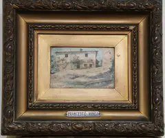 Casa En La Toscana by Francesco Vinea, óleo sobre tabla, offered Oct 2024