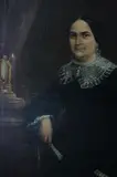 Mujer Con Abanico by Prilidiano P. Pueyrredon, óleo sobre tela inicialado PPP 1866 abajo a la izquierda, offered Oct 2024