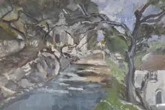 Max Jacob, Camino Arbolado, gouache