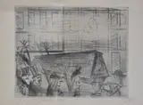 Otto Dix, TOTER SOLDAT y BEGRÄBNIS, grabados a la punta seca