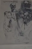 Lovis Corinth, Der Künstler Und Der Tod I, grabado