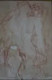 Antonio Mancini, Desnudo Femenino, dibujo a la sanguínea