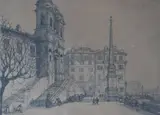 Antonio Carbonati, Trinita Dei Monti, grabado al aguafuerte