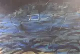 Ricardo Roux, Noche, acrílico sobre tela