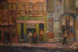 Luis Mastro, Fachada De Casas De Caminito, óleo sobre cartón