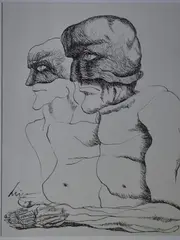 Ernesto Deira, Personajes, dibujo a la tinta
