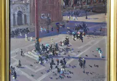 Eugenio Polesello, Venezia, óleo sobre tabla