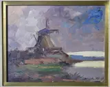 Stephen R. Koek Koek, Molino, óleo sobre tabla