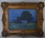 Atilio Malinverno, Noche En El Rancho, óleo sobre cartón