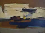 Paisaje by Carlos Enrique Uriarte, óleo sobre tabla, offered Dec 2023