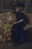 Albert von Keller, Dama Sentada En Un Interior