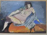 Desnudo Recostado by Santiago Cogorno, técnica mixta, offered Jul 2024