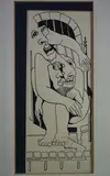Manuel Rendón Seminario, Personajes En Una Silla, dibujo a la tinta china