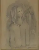 Mariette Lydis, Marche Aux Puces, dibujo al lápiz