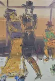 Bruno Venier, Bailando Tango, óleo sobre tela