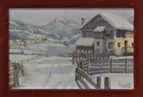 Pueblo Nevado by Vittorio Nattino, óleo sobre tabla, offered Jul 2024