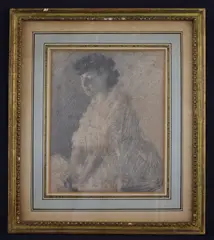 Camillo Innocenti, Mujer, dibujo al lápiz