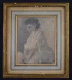 Camillo Innocenti, Mujer, dibujo al lápiz