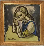 Alberto Bruzzone, Joven, grabado sobre tela