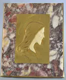 Perfil De Cristo by Louis Sosson, bronce cincelado y dorado, offered Oct 2023