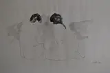 Josefina Robirosa, Pareja, dibujo a la tinta