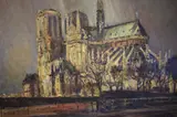 Gustave Madelain, Notre Dame De Paris, óleo sobre tela