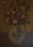 Juan Otero, Jarra Con Flores, óleo sobre tabla