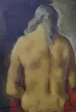 Gastón Jarry, Desnudo De Espaldas, óleo sobre tela