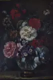 Lucien Mignon, Vaso Con Flores, óleo sobre tabla