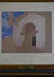 Leonie Matthis, Entrada Al Templo, gouache sobre cartón, sin firmar