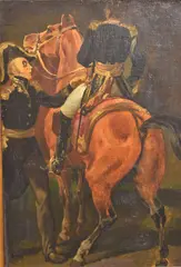 Horace Vernet, Estudio De Caballos Y Jinetes, óleos sobre papel, pegados sobre tela