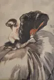 Jean-Gabriel Domergue, Mujer Con Abanico