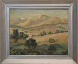 Juan Sol, Paisaje Con Sierras, óleo sobre tela