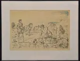Caballos Y Personajes En La Costa by Giorgio de Chirico, litografía, offered Mar 2023