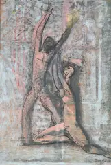 Figuras by Zdravko Dučmelić, técnica mixta, offered Mar 2023