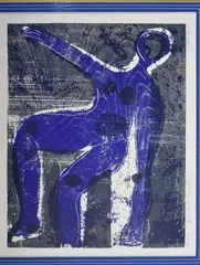 Luís Seoane, Desnudo Azul, serigrafía en colores