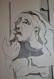 Manuel Rendón Seminario, Personaje, dibujo a la tinta china