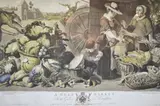 Richard Earlom, A Herb Market, grabado a la mezzotinta tomado de una pintura de Snyders
