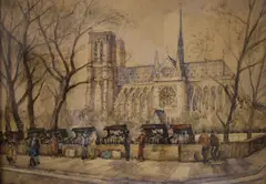 Frank-Will, Notre Dame, acuarela