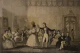 Bailando El Minue En Casa De Escalada by Charles Pellegrini, litografia coloreada, offered Nov 2022