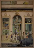 Rafael Cayol, BUENOS AIRES ROMANTICO: ESCUELA NACIONAL DE COMERCIO N°2 Dr. Antonio Bermejo, acuarela