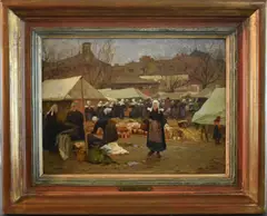 Maurice Grün, Marche En Bretagne, óleo sobre tabla